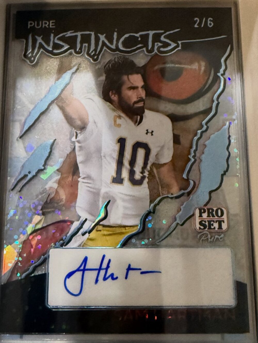 2024 Leaf Pro Set Pure Pure Instincts Sam Hartman PI-SH1 Sparkle 2/6